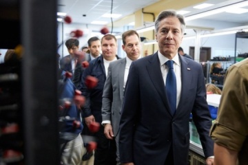 Fedorov Blinken Visit Drone Production Facility In Ukraine