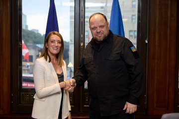 Stefanchuk European Parliament President Discuss Strengthening Sanctions Against Russia