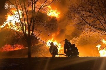 Fires At Critical Infrastructure Facilities Caused By Drone Attacks Extinguished In Volyn Region